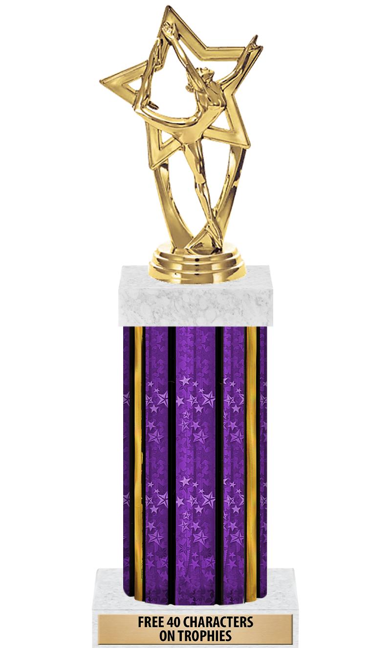 14"PRPL/GD-STARS-GD FIG/SQUARE