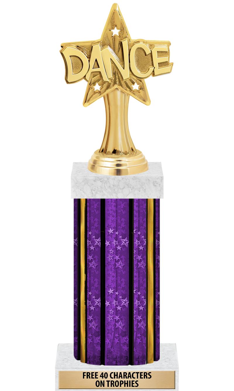 14"PRPL/GD-STARS-GD FIG/SQUARE