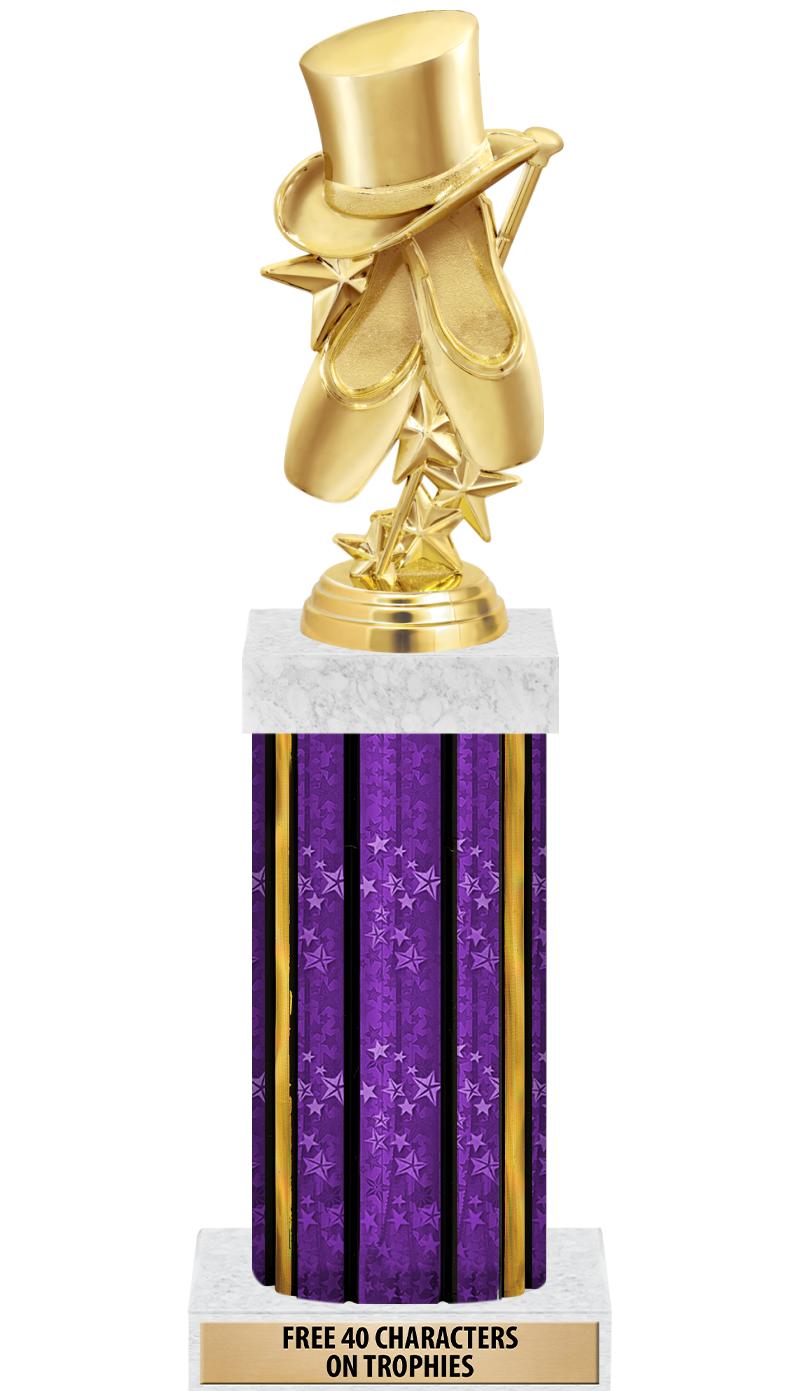 14"PRPL/GD-STARS-GD FIG/SQUARE