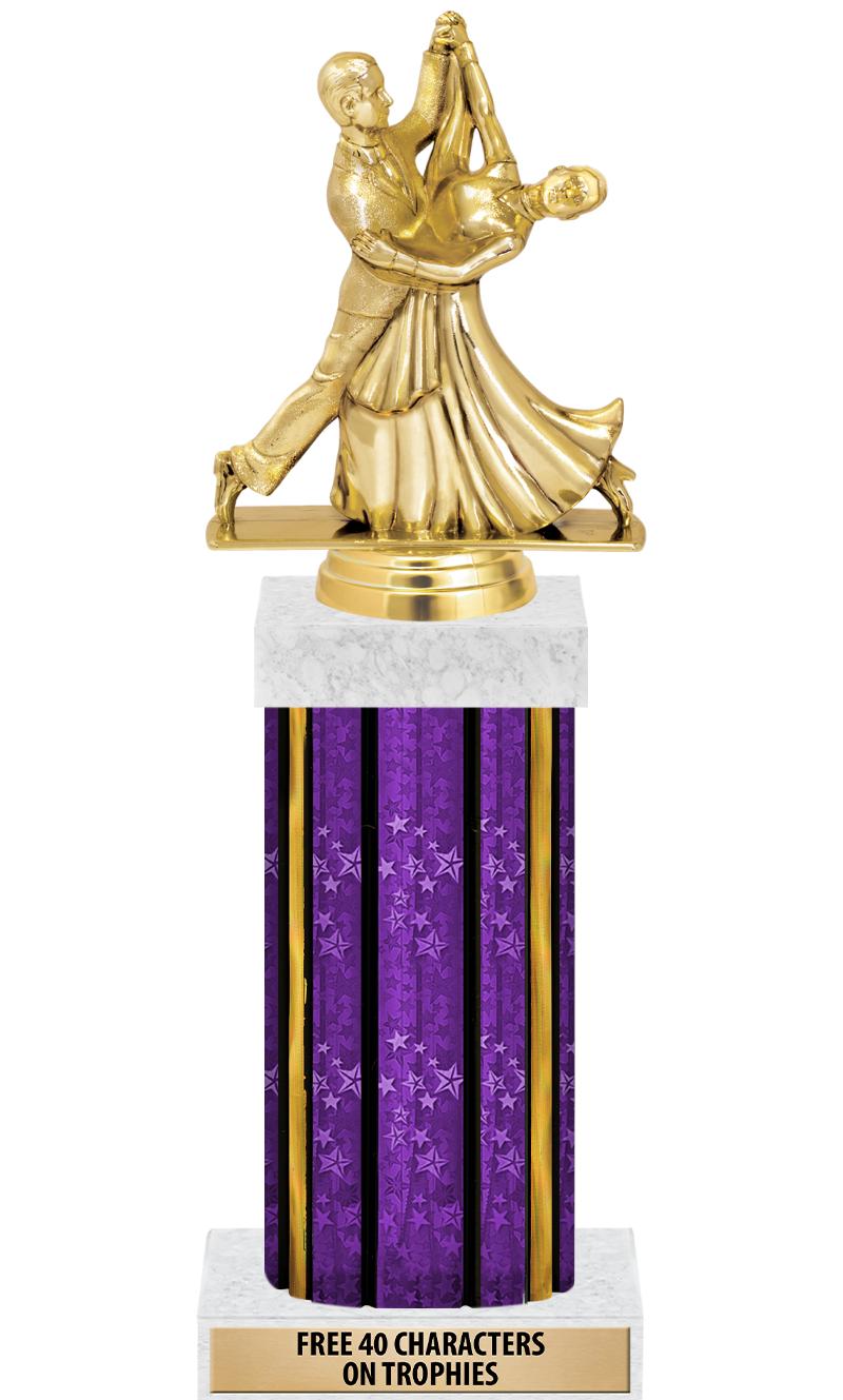 14"PRPL/GD-STARS-GD FIG/SQUARE