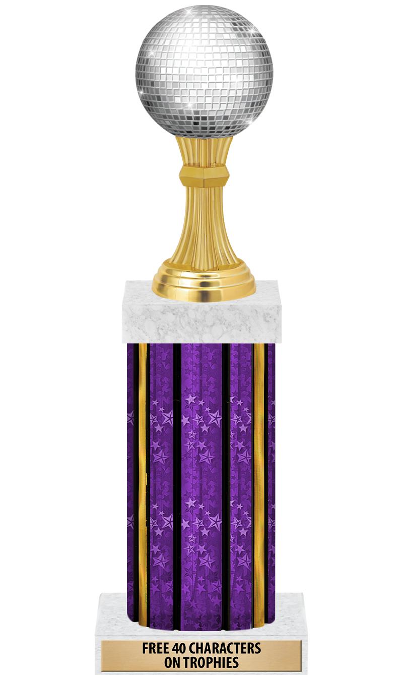 14"PRPL/GD-STARS-GD FIG/SQUARE