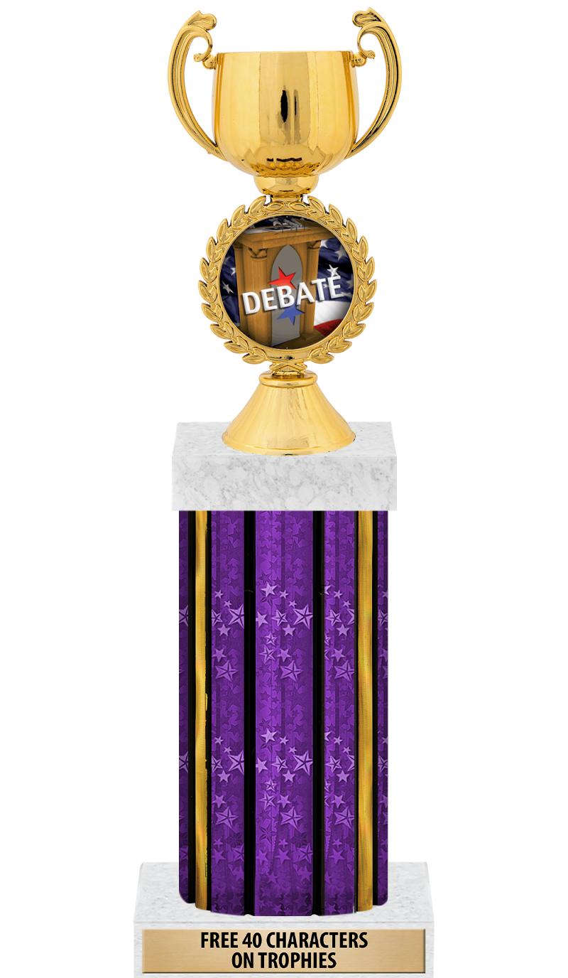 14"PRPL/GD-STARS-GD FIG/SQUARE