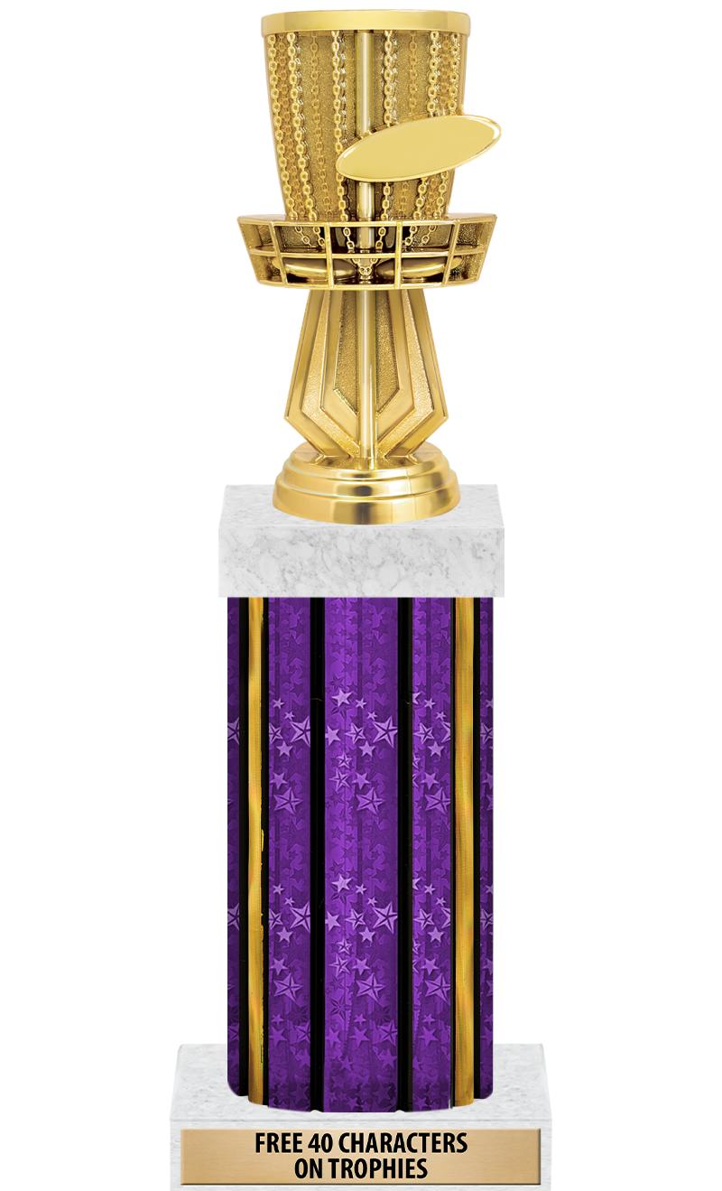 14"PRPL/GD-STARS-GD FIG/SQUARE