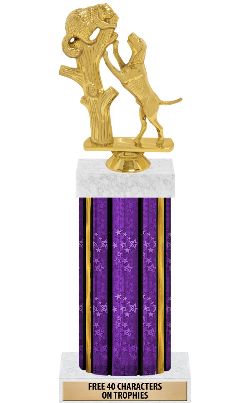 14"PRPL/GD-STARS-GD FIG/SQUARE