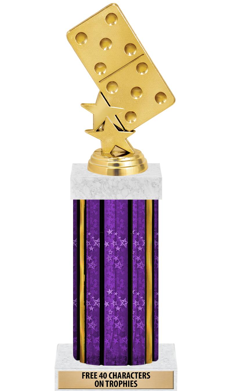 14"PRPL/GD-STARS-GD FIG/SQUARE