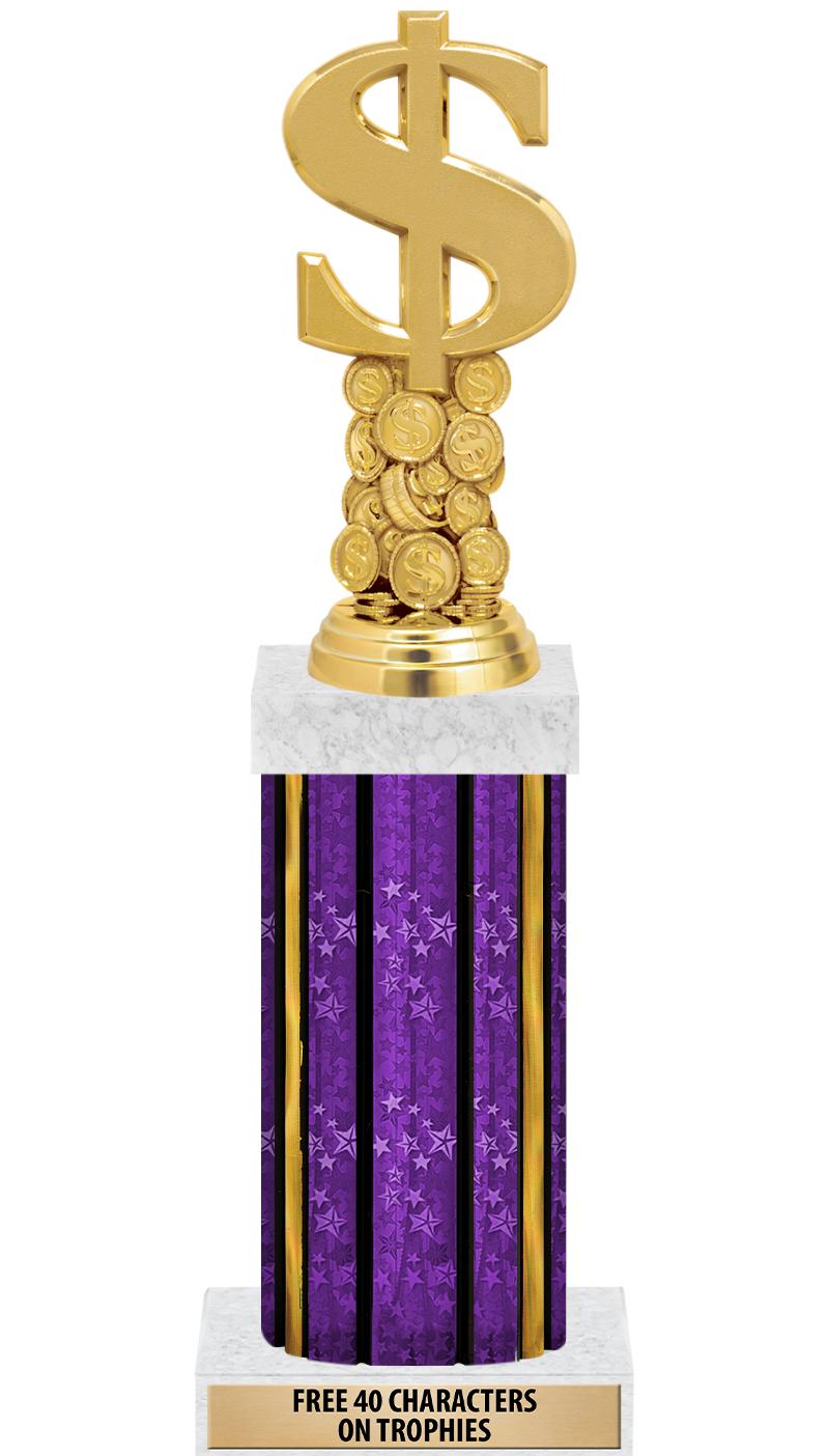 14"PRPL/GD-STARS-GD FIG/SQUARE