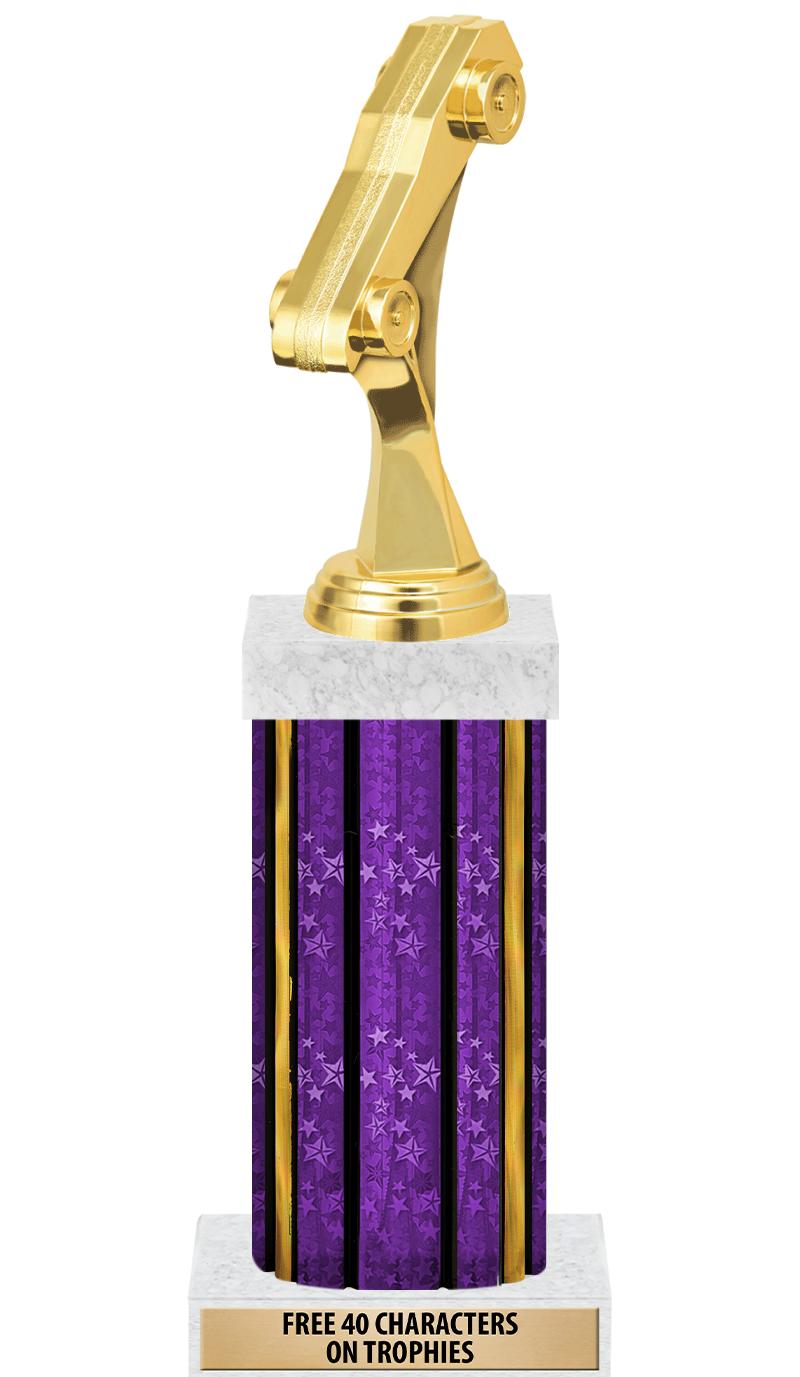 14"PRPL/GD-STARS-GD FIG/SQUARE