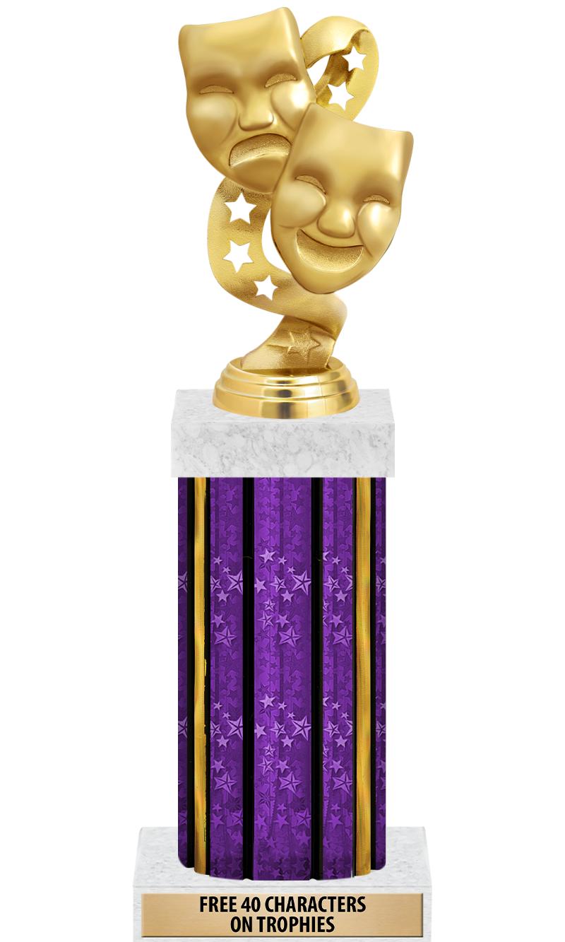 14"PRPL/GD-STARS-GD FIG/SQUARE