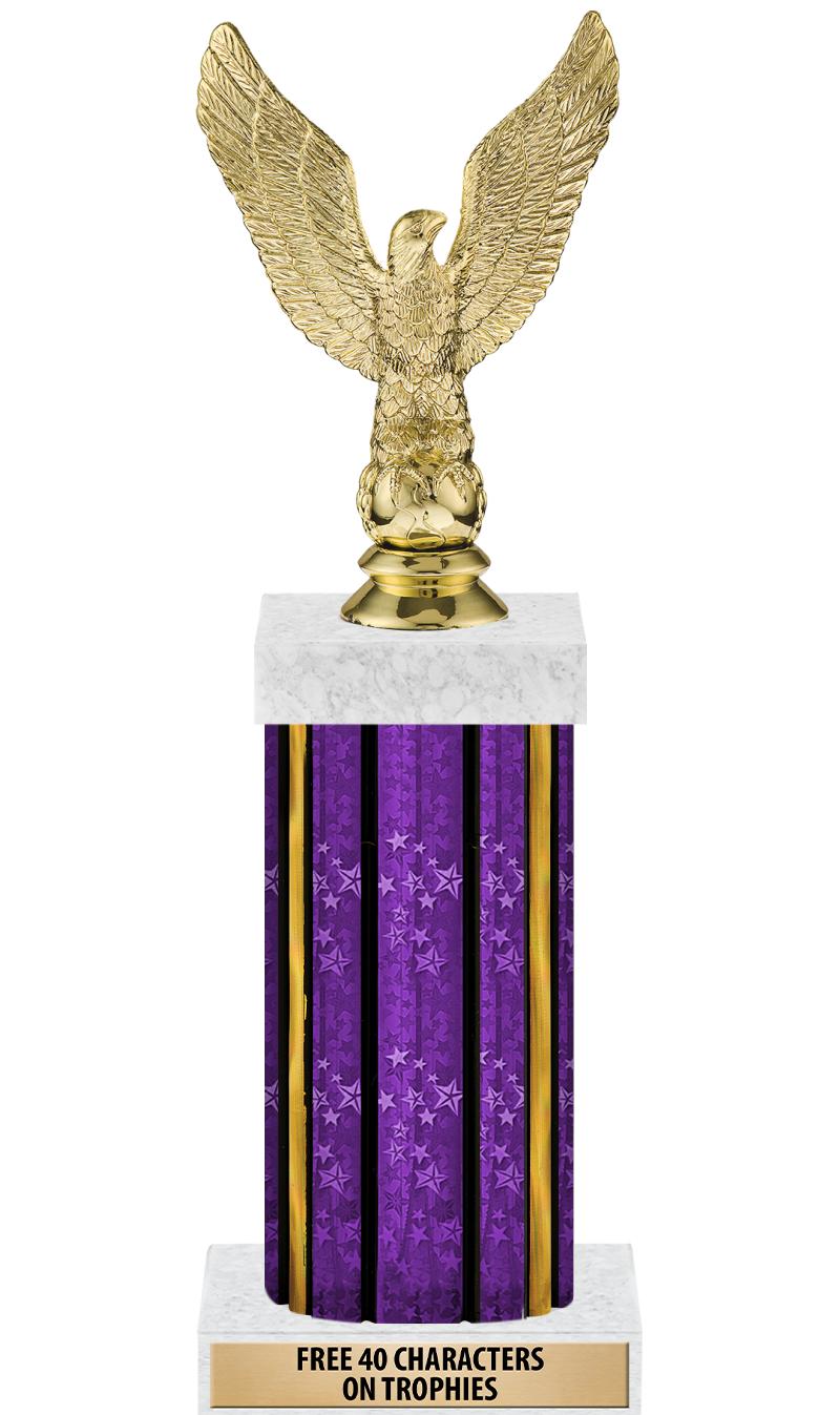 14"PRPL/GD-STARS-GD FIG/SQUARE