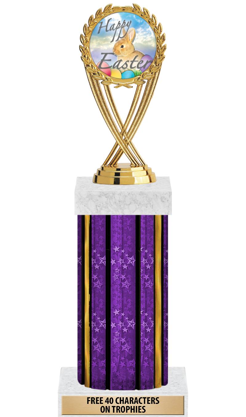 14"PRPL/GD-STARS-GD FIG/SQUARE