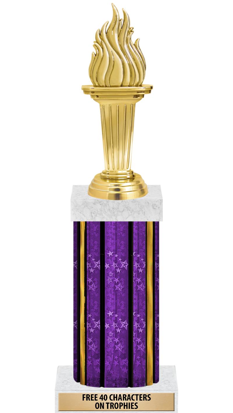 14"PRPL/GD-STARS-GD FIG/SQUARE