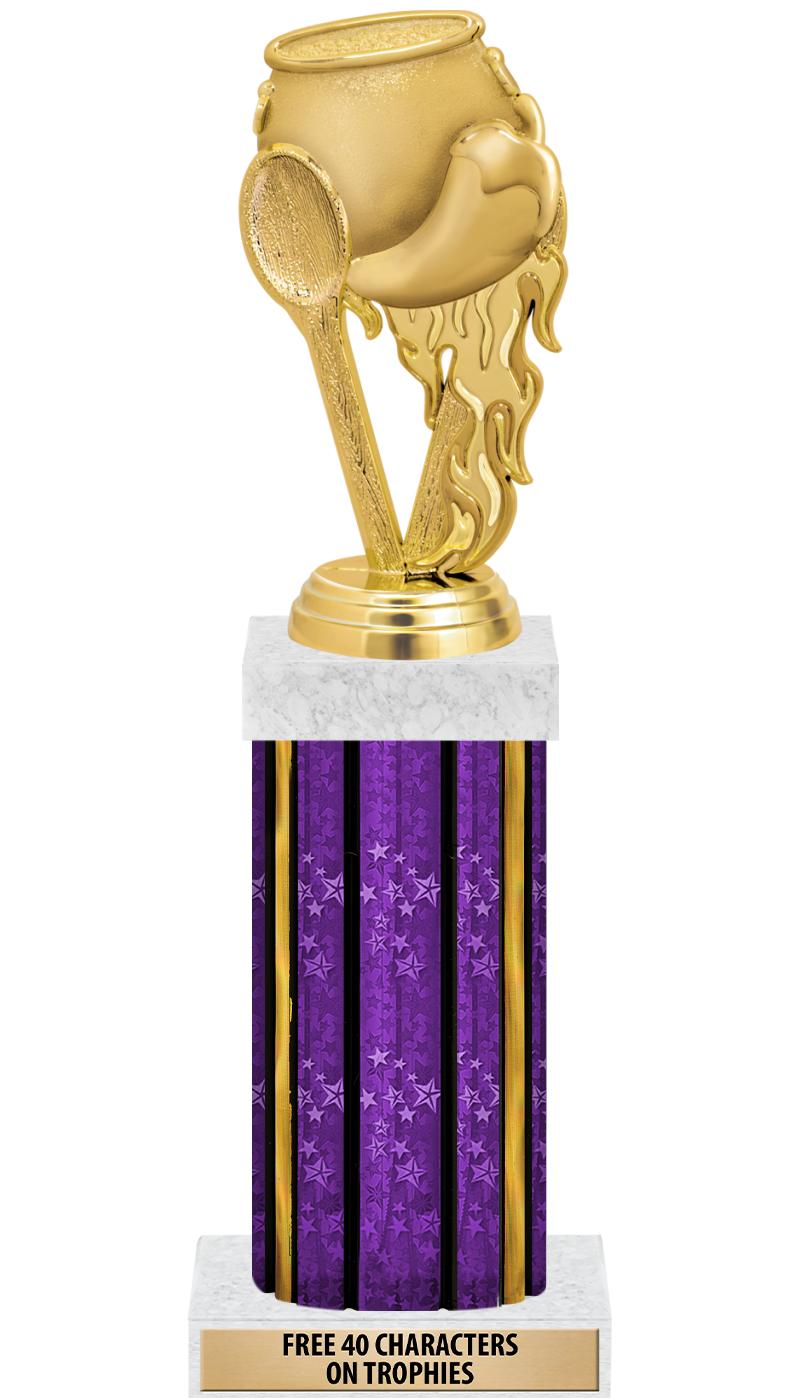 14"PRPL/GD-STARS-GD FIG/SQUARE