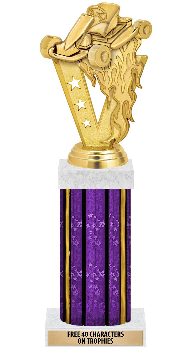 14"PRPL/GD-STARS-GD FIG/SQUARE