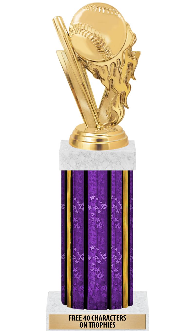 14"PRPL/GD-STARS-GD FIG/SQUARE