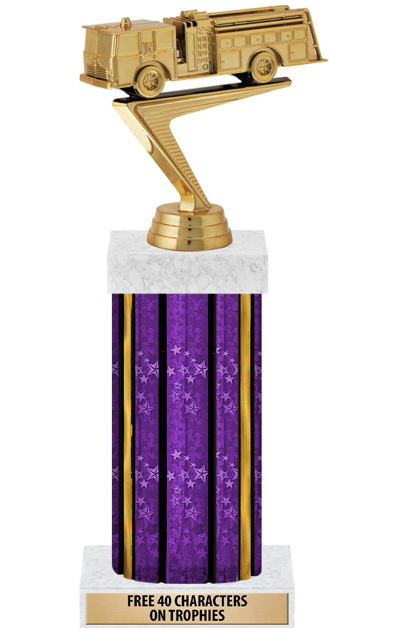 14"PRPL/GD-STARS-GD FIG/SQUARE