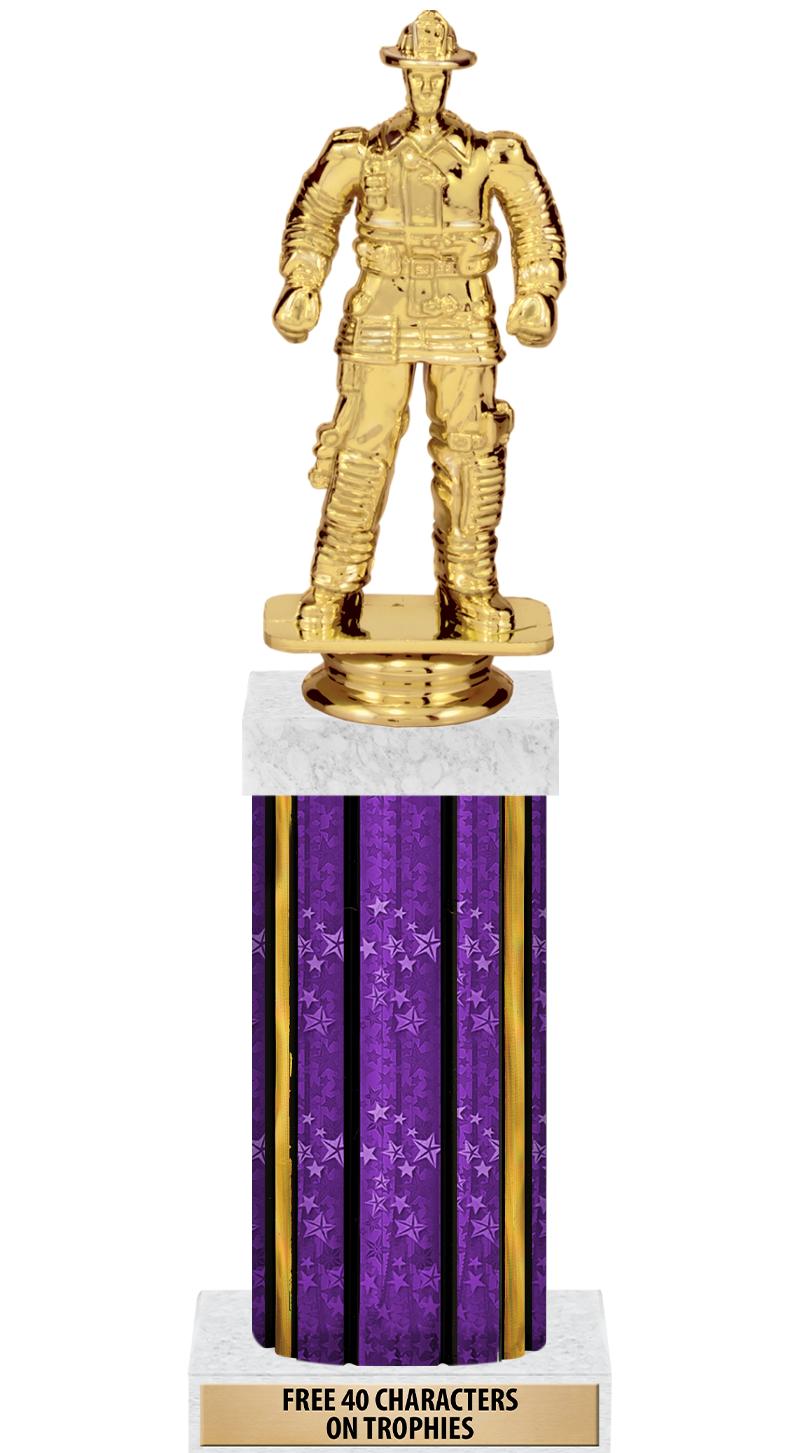 14"PRPL/GD-STARS-GD FIG/SQUARE