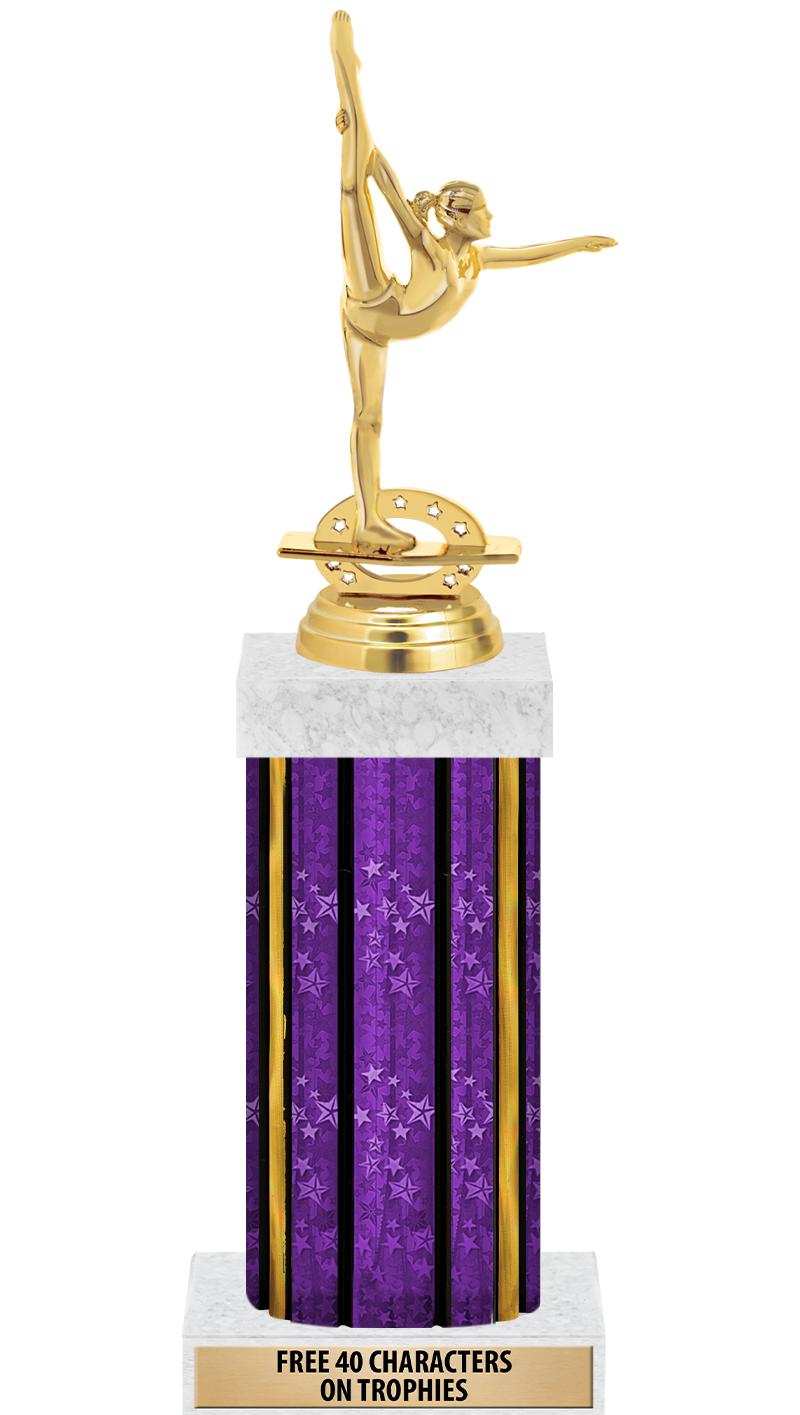 14"PRPL/GD-STARS-GD FIG/SQUARE