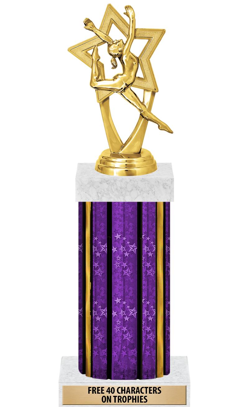 14"PRPL/GD-STARS-GD FIG/SQUARE