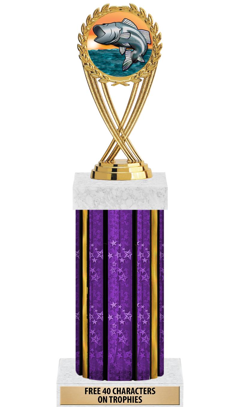 14"PRPL/GD-STARS-GD FIG/SQUARE