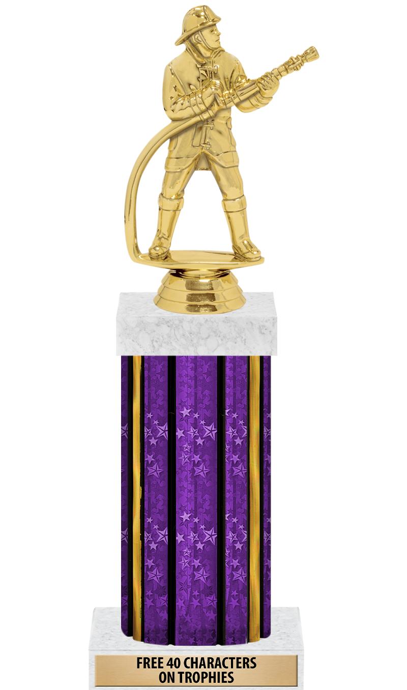 14"PRPL/GD-STARS-GD FIG/SQUARE