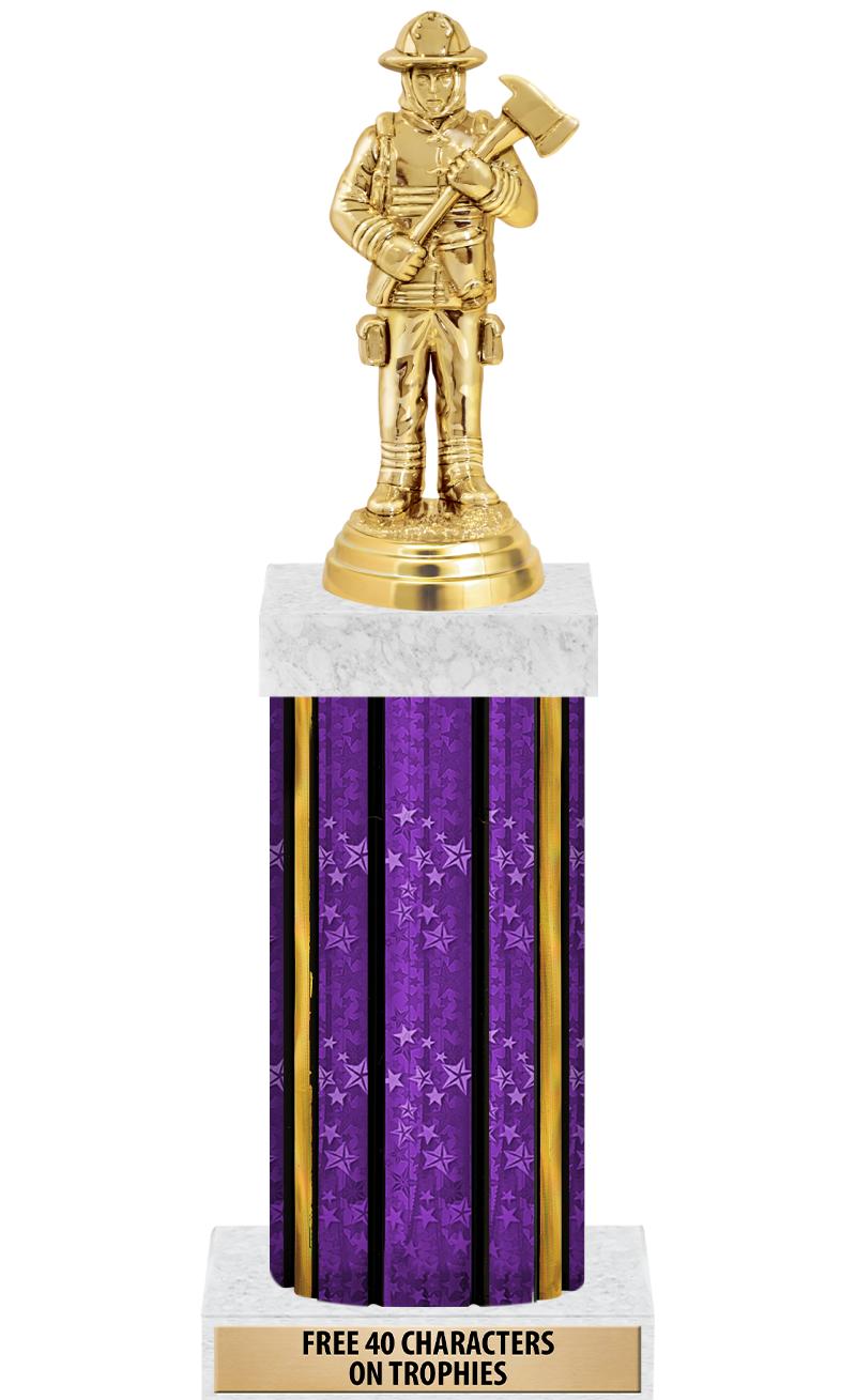 14"PRPL/GD-STARS-GD FIG/SQUARE