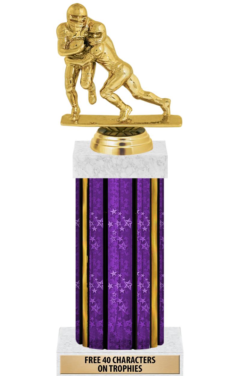 14"PRPL/GD-STARS-GD FIG/SQUARE