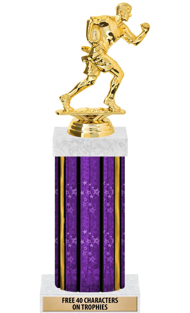 14"PRPL/GD-STARS-GD FIG/SQUARE