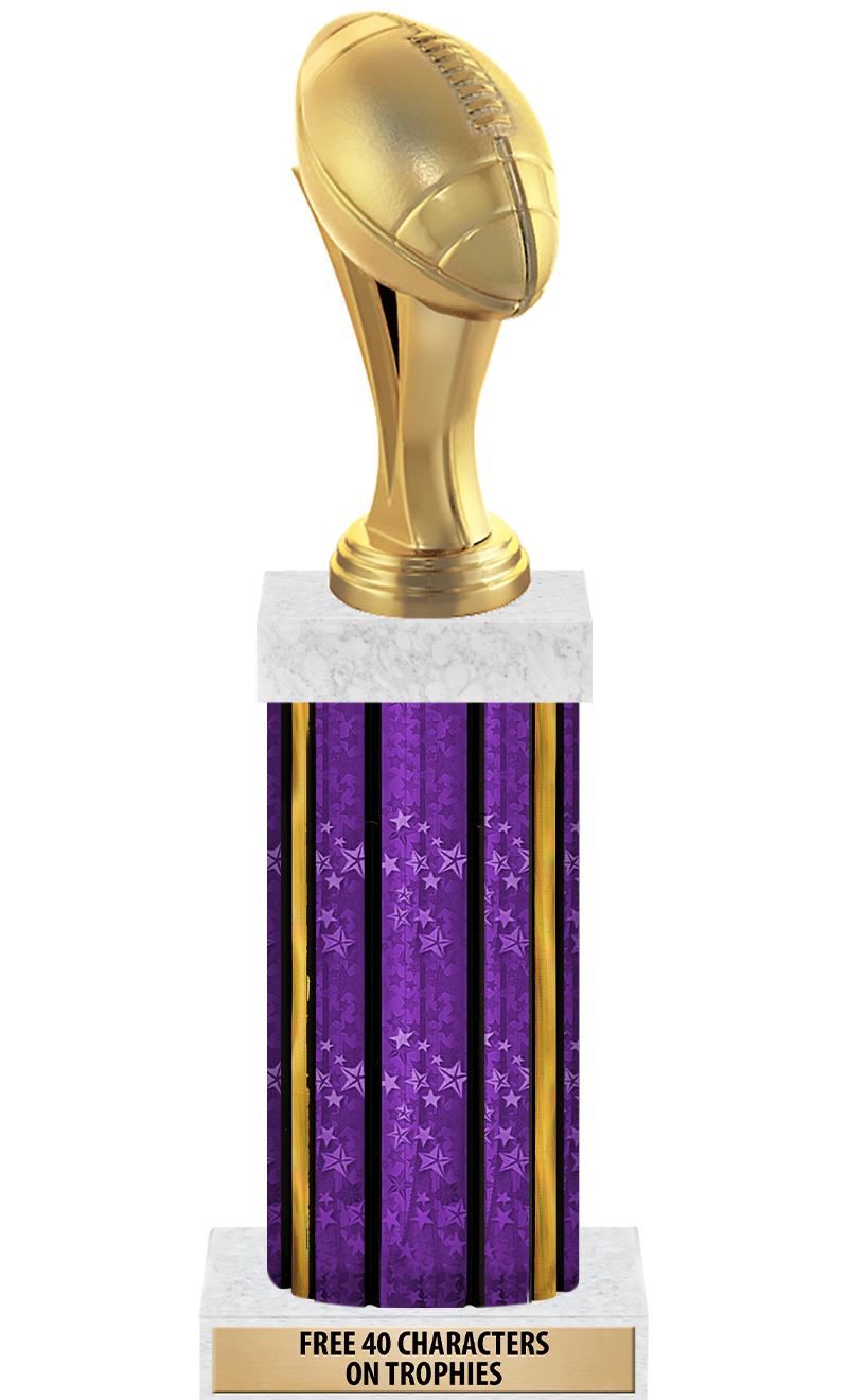 14"PRPL/GD-STARS-GD FIG/SQUARE