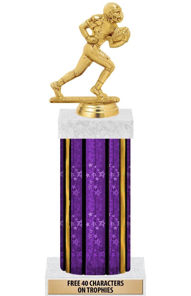 14"PRPL/GD-STARS-GD FIG/SQUARE