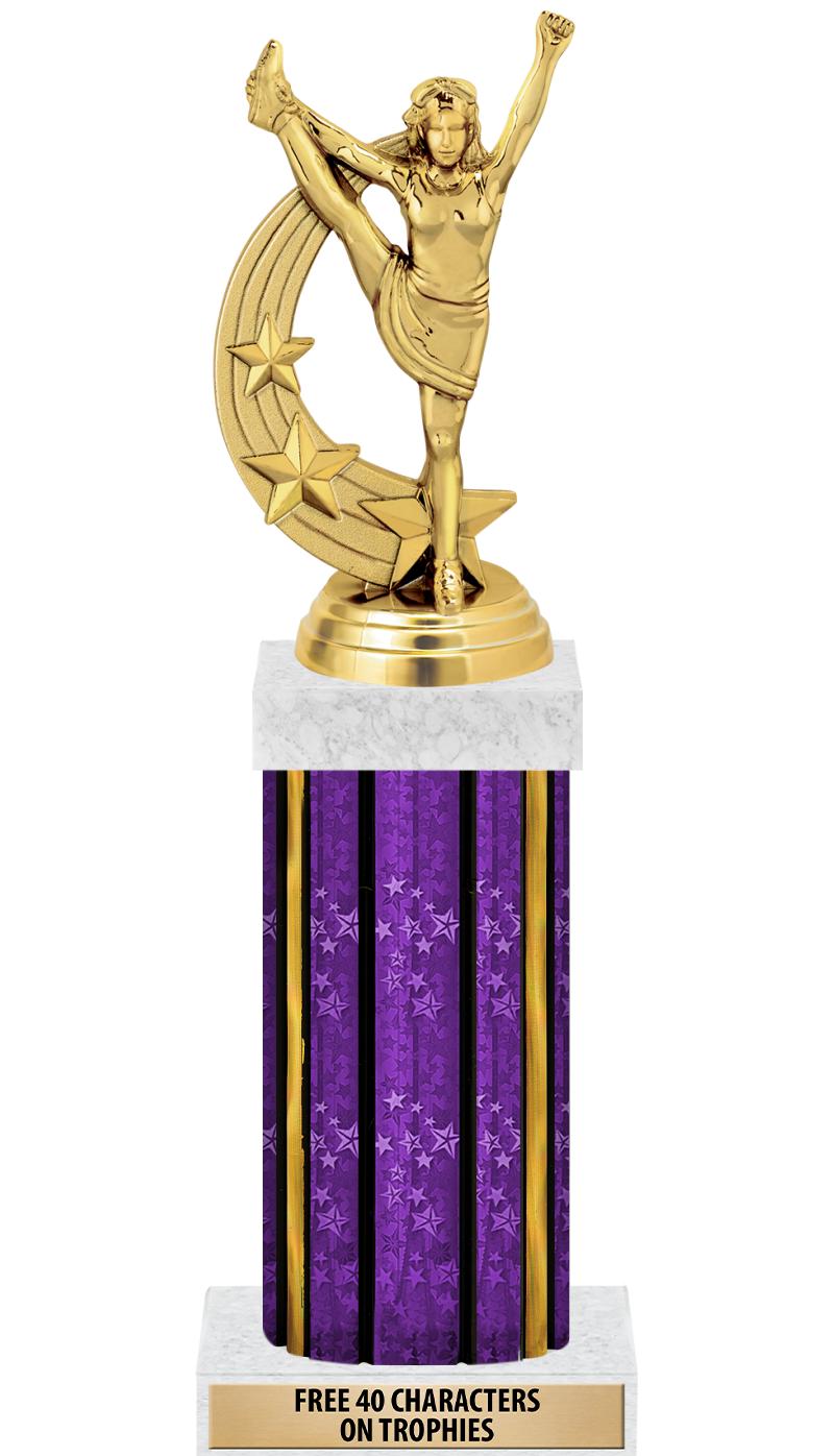 14"PRPL/GD-STARS-GD FIG/SQUARE