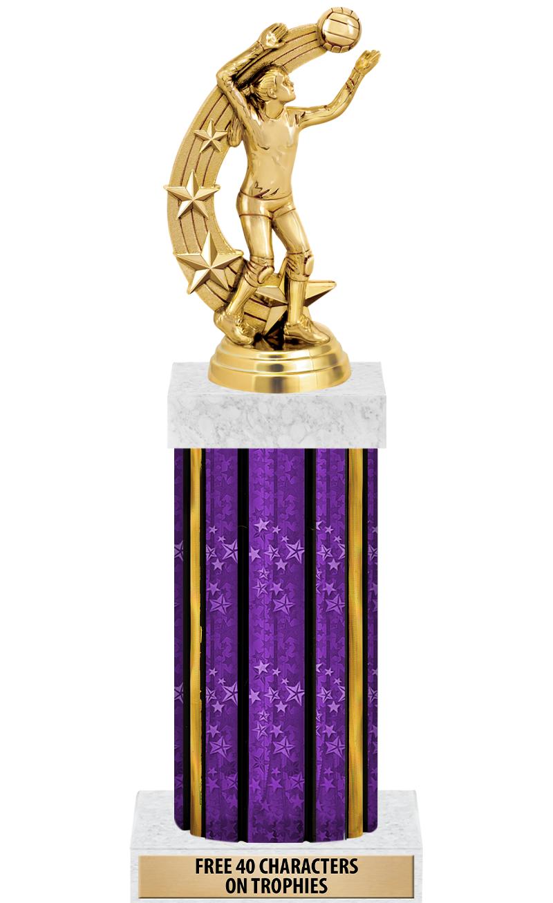 14"PRPL/GD-STARS-GD FIG/SQUARE