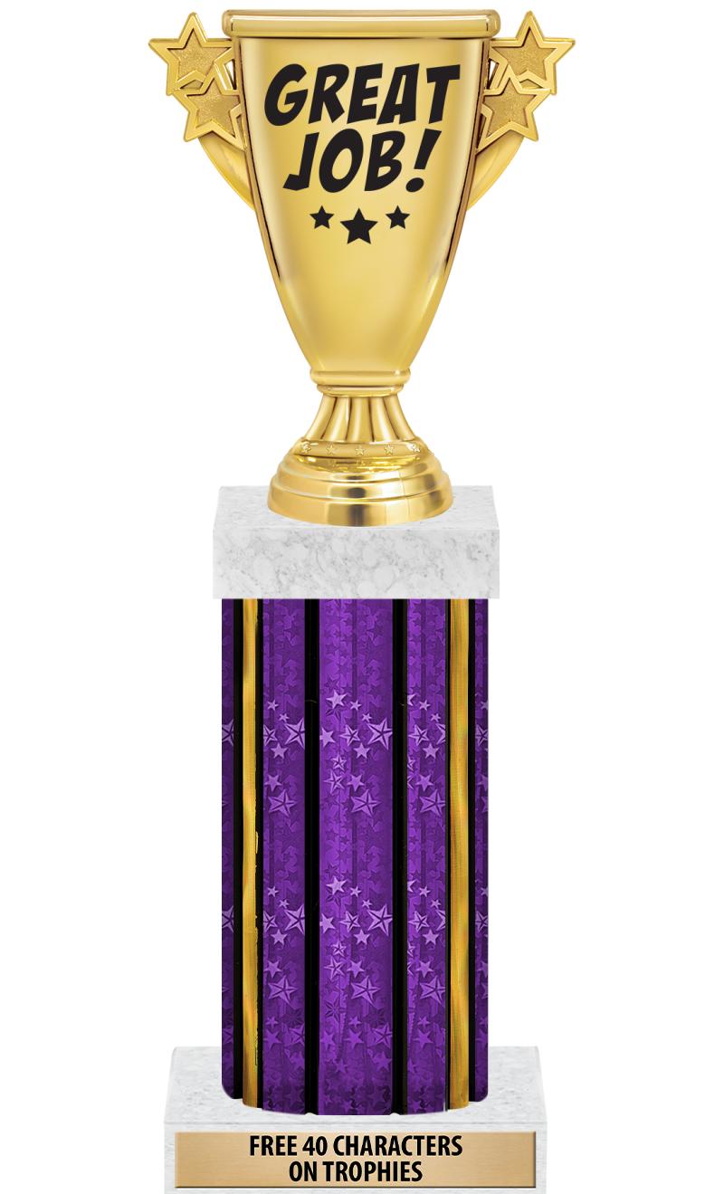 14"PRPL/GD-STARS-GD FIG/SQUARE