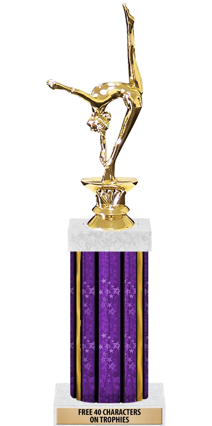 14"PRPL/GD-STARS-GD FIG/SQUARE