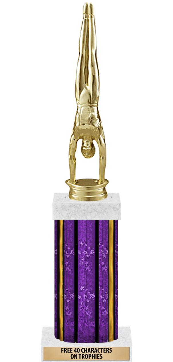 14"PRPL/GD-STARS-GD FIG/SQUARE