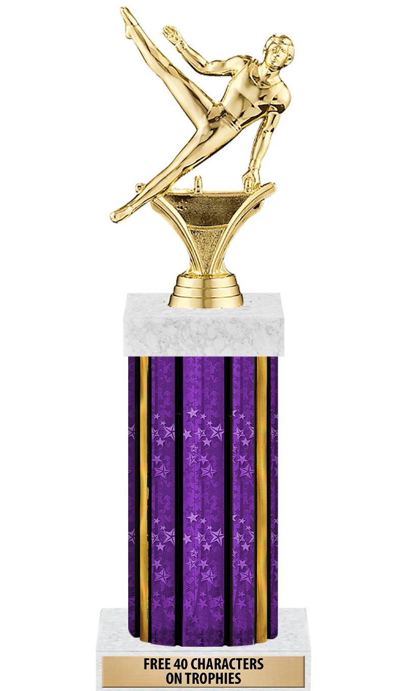 14"PRPL/GD-STARS-GD FIG/SQUARE