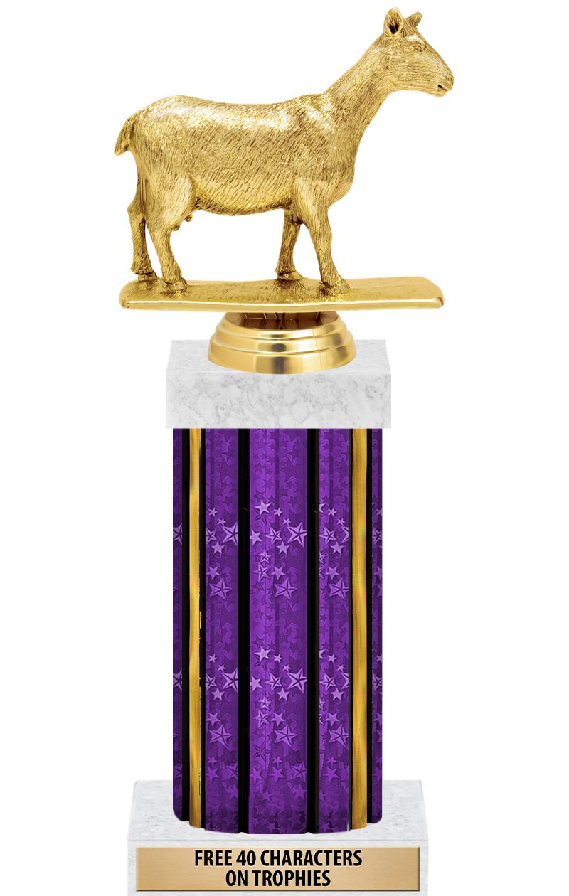 14"PRPL/GD-STARS-GD FIG/SQUARE