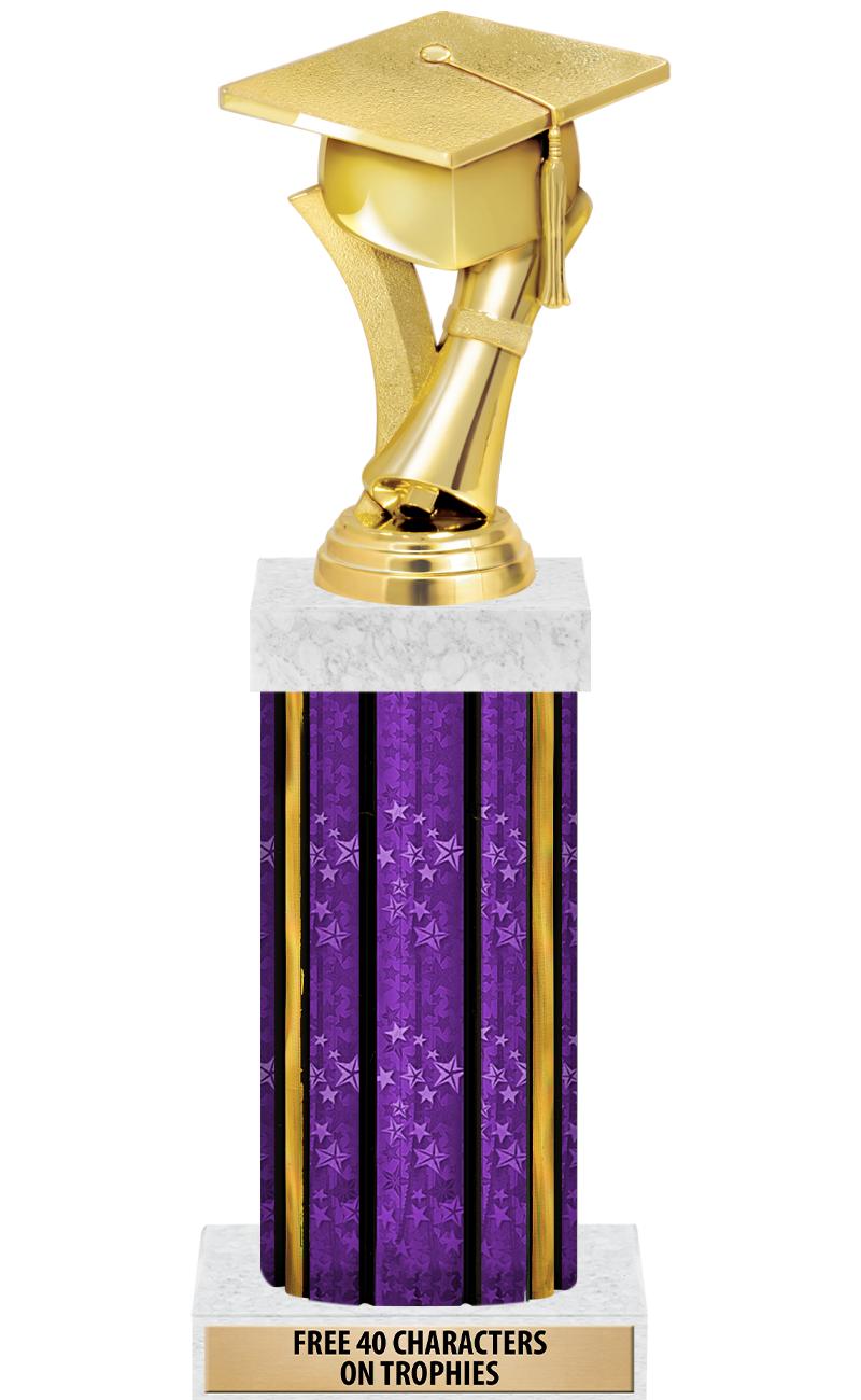 14"PRPL/GD-STARS-GD FIG/SQUARE