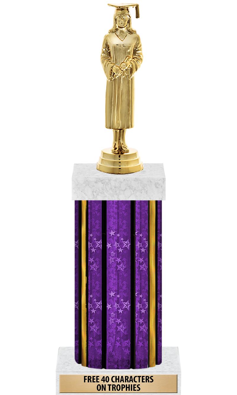 14"PRPL/GD-STARS-GD FIG/SQUARE