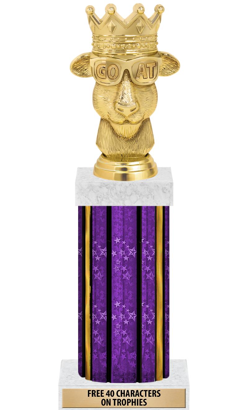 14"PRPL/GD-STARS-GD FIG/SQUARE