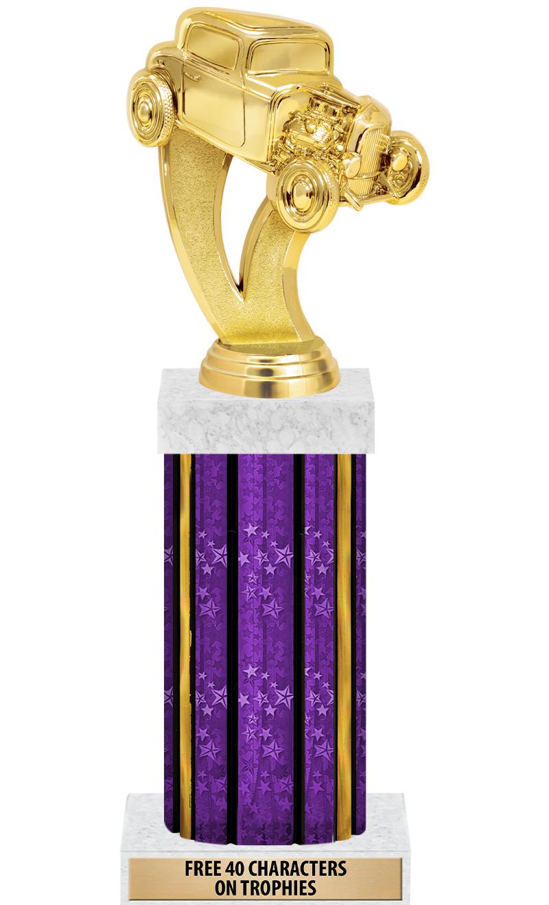 14"PRPL/GD-STARS-GD FIG/SQUARE