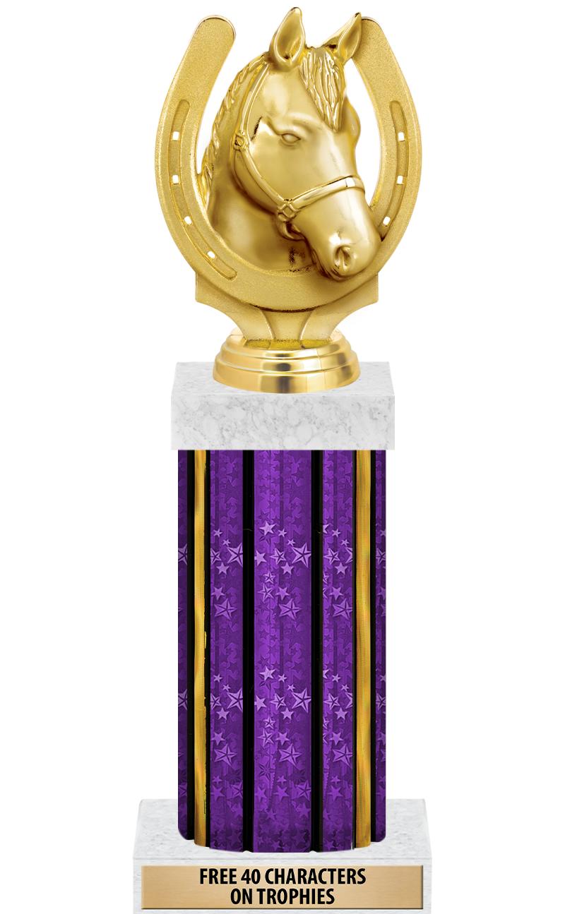 14"PRPL/GD-STARS-GD FIG/SQUARE