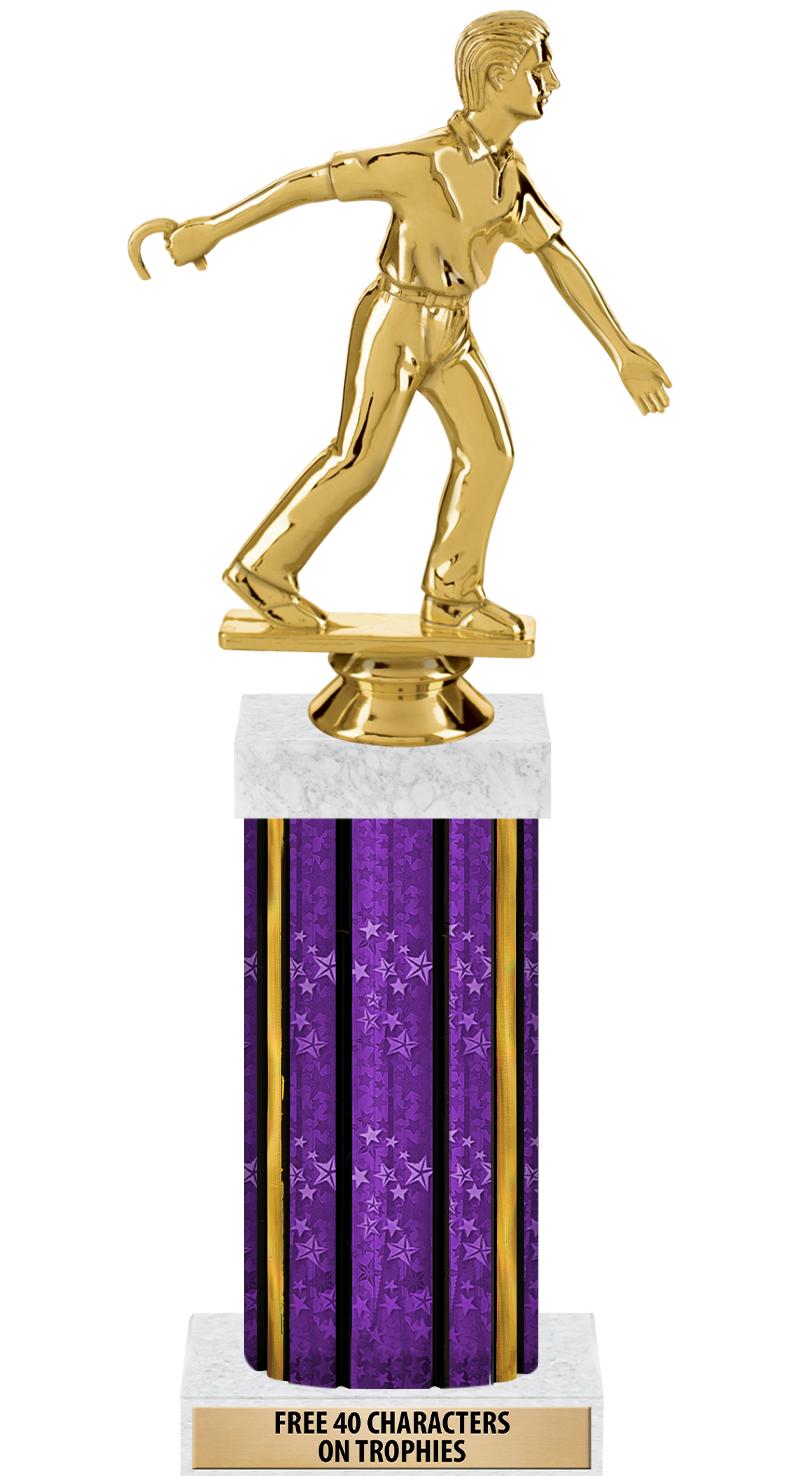 14"PRPL/GD-STARS-GD FIG/SQUARE