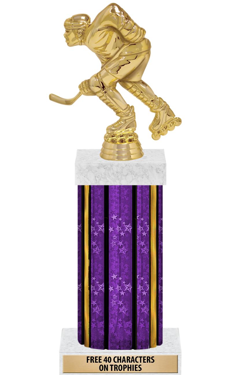 14"PRPL/GD-STARS-GD FIG/SQUARE