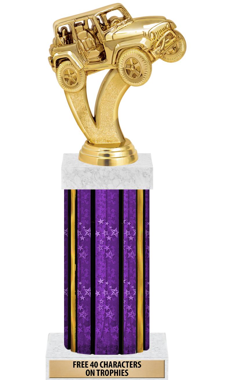 14"PRPL/GD-STARS-GD FIG/SQUARE