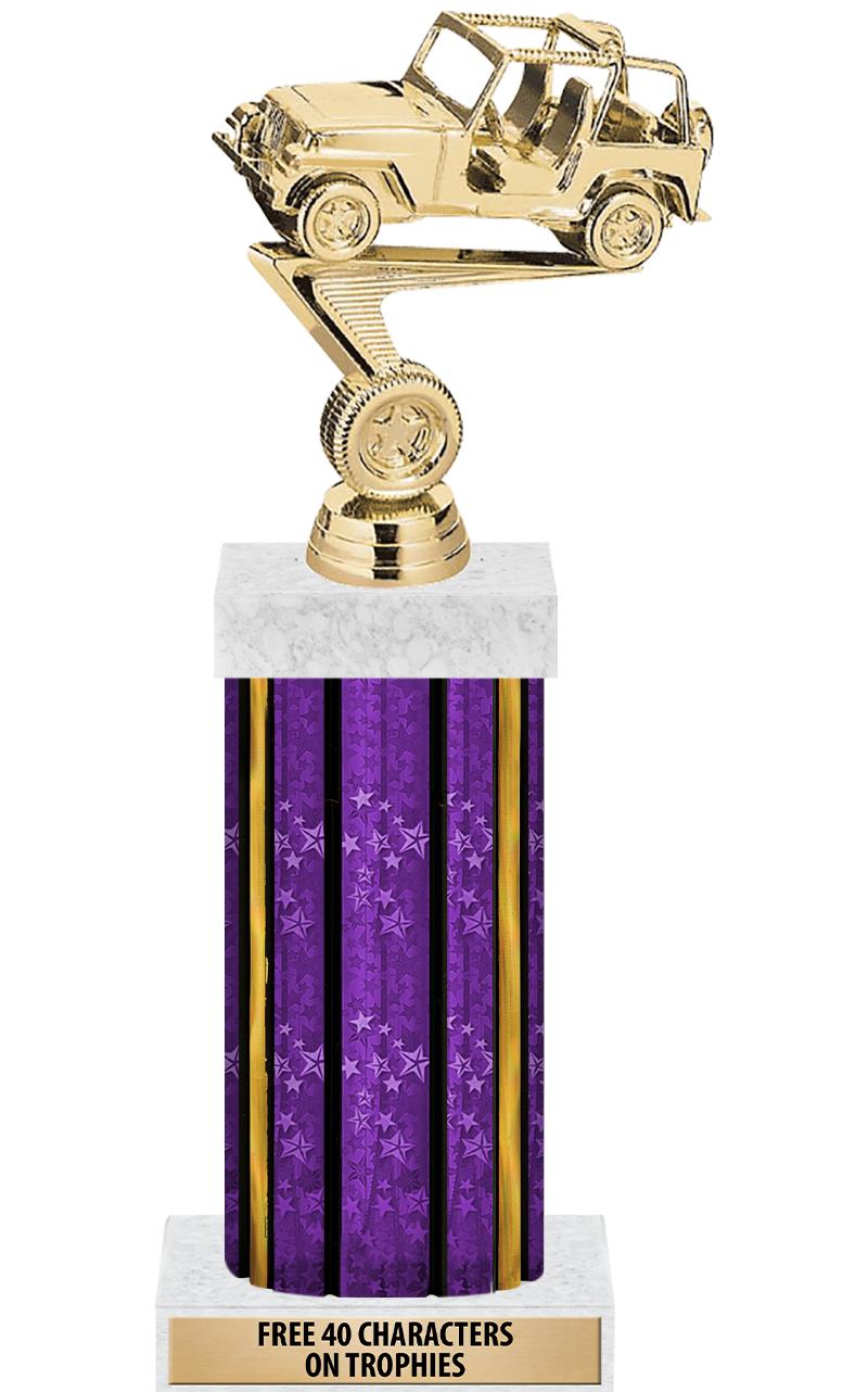 14"PRPL/GD-STARS-GD FIG/SQUARE