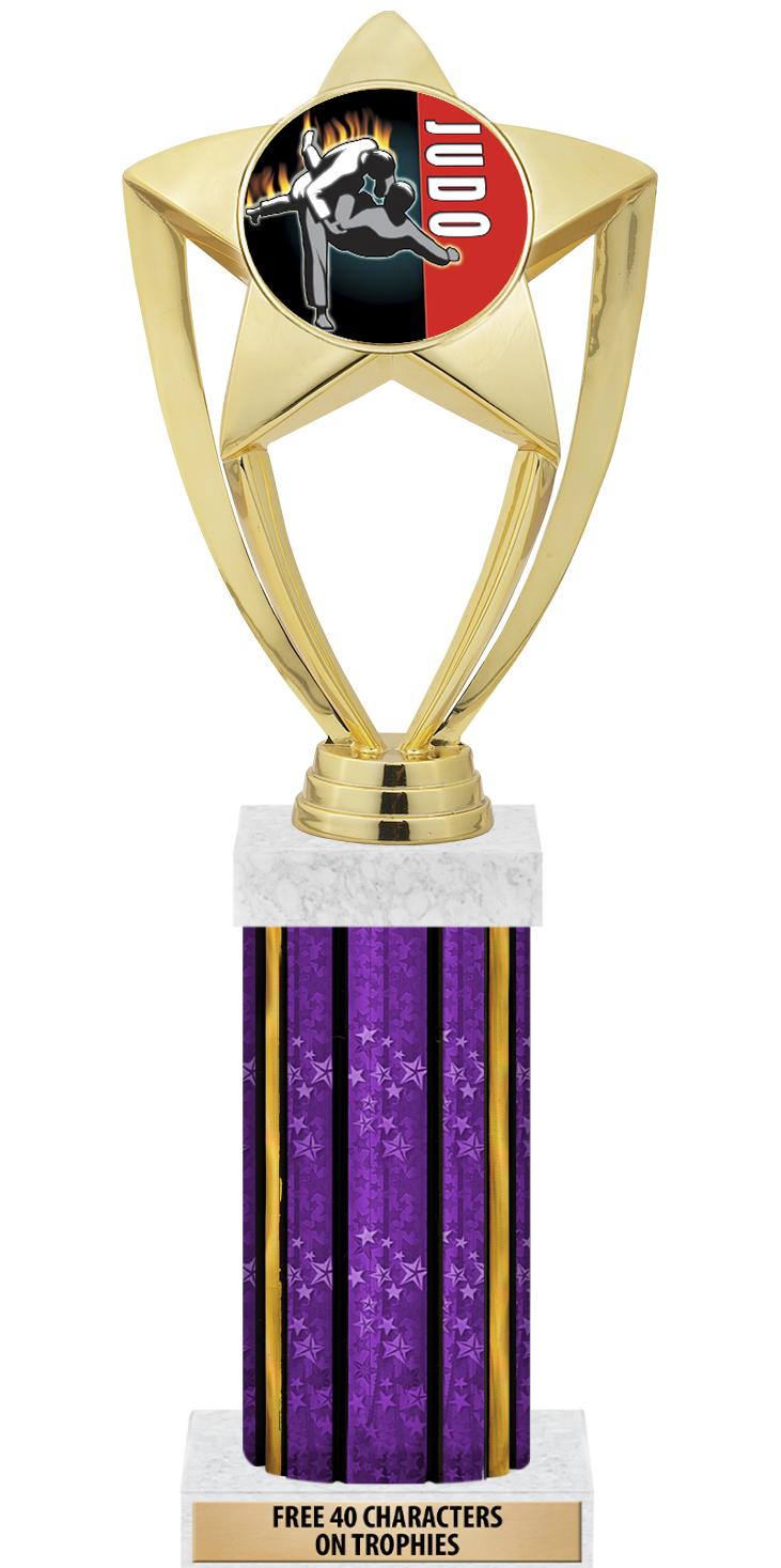 14"PRPL/GD-STARS-GD FIG/SQUARE