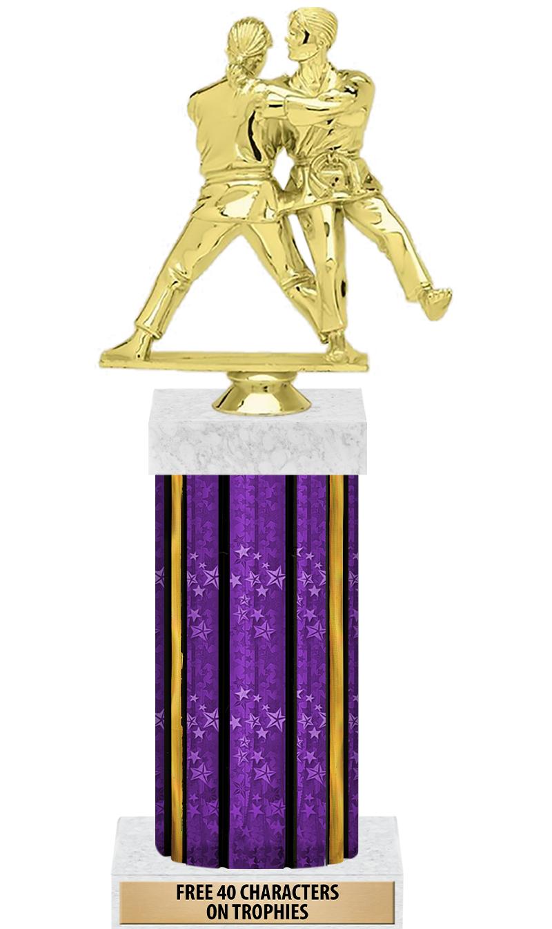 14"PRPL/GD-STARS-GD FIG/SQUARE