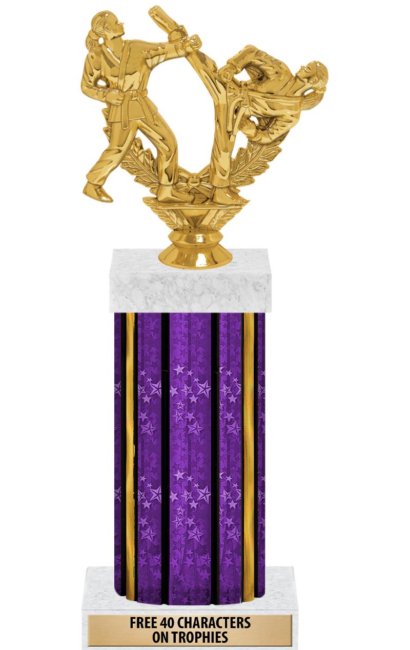 14"PRPL/GD-STARS-GD FIG/SQUARE