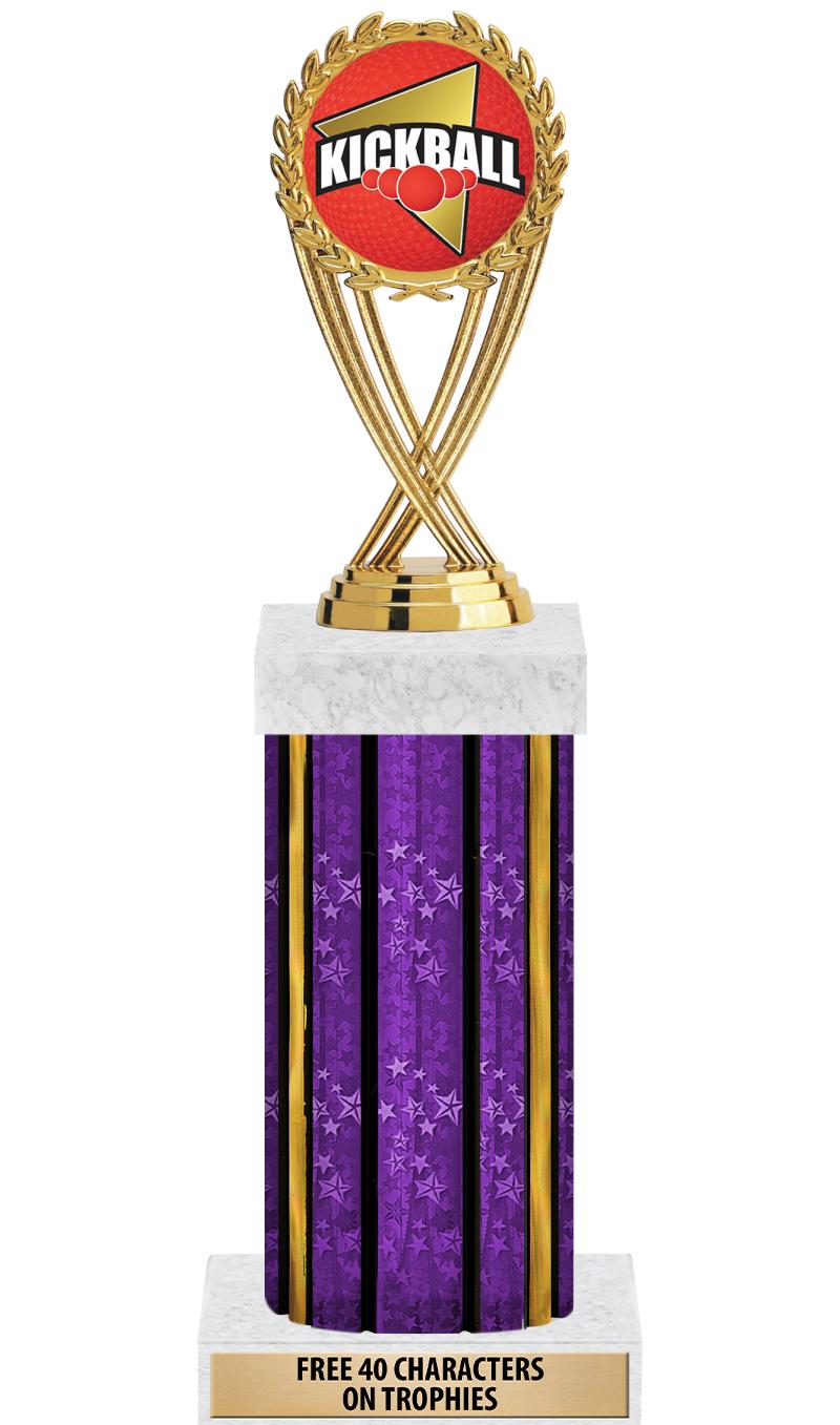 14"PRPL/GD-STARS-GD FIG/SQUARE