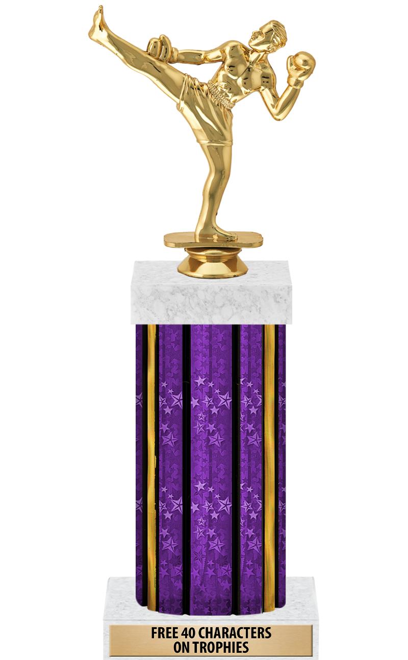 14"PRPL/GD-STARS-GD FIG/SQUARE